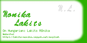 monika lakits business card