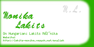 monika lakits business card